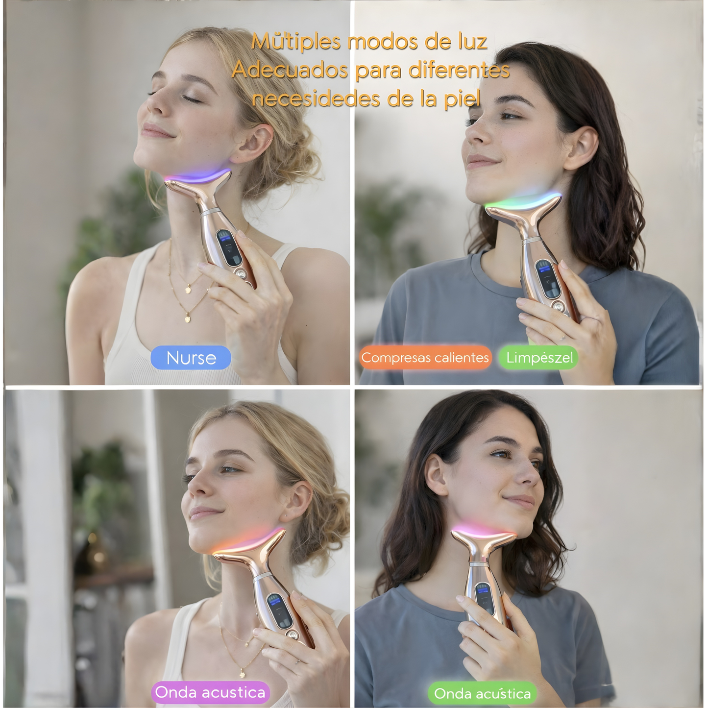 Masajeador Facial con luces led